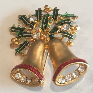 Vintage Christmas bells brooch